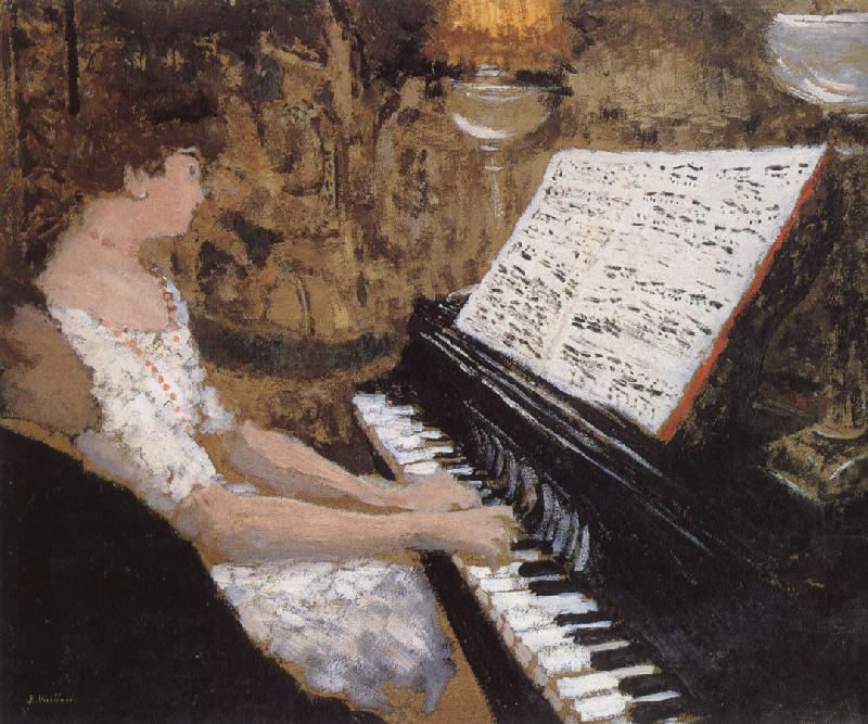 Edouard Vuillard Piano lady oil painting picture